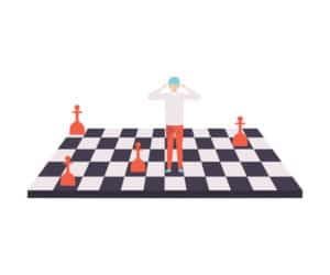 Leader on a Chessboard Manipulating Moves
